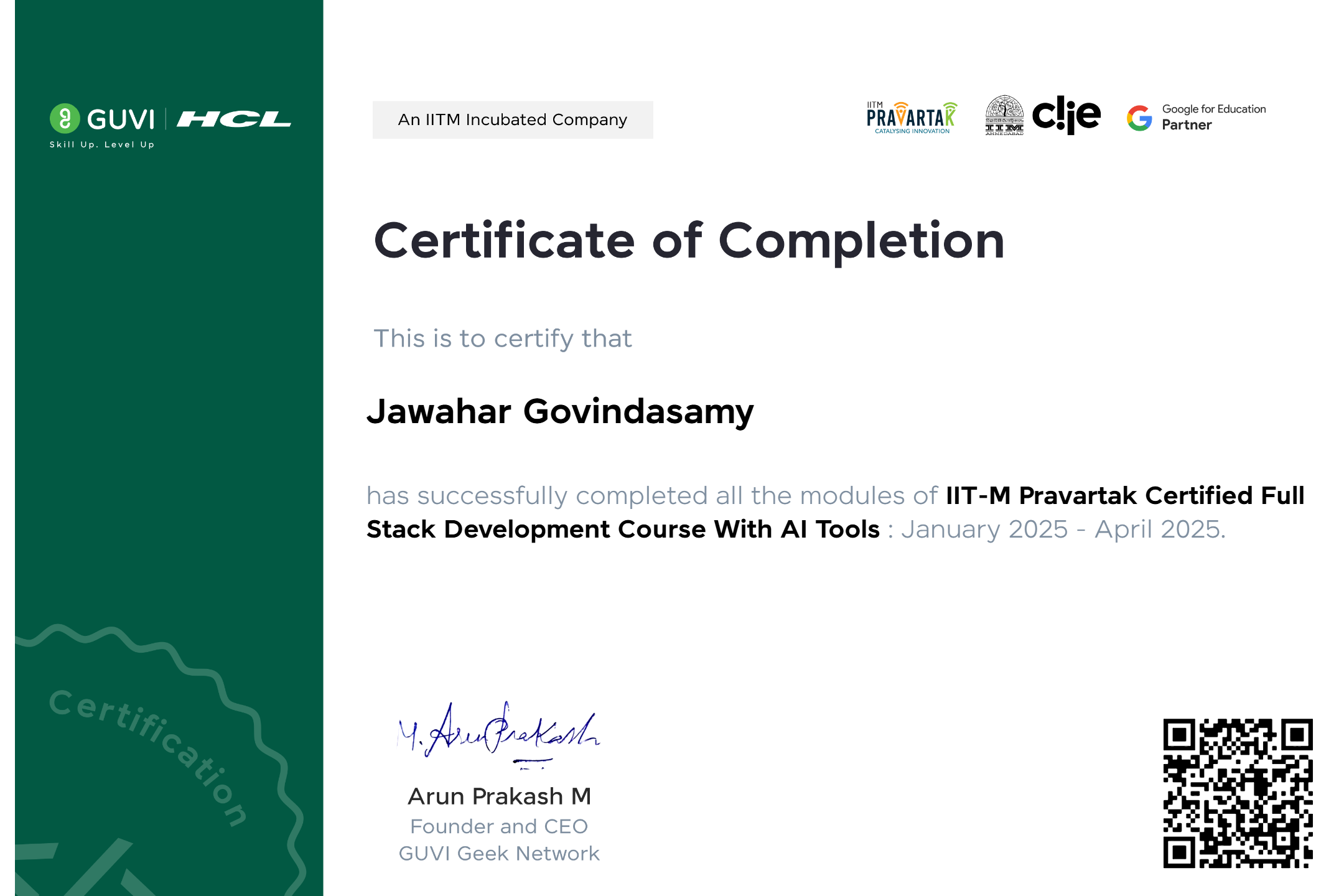 Full Stack Development